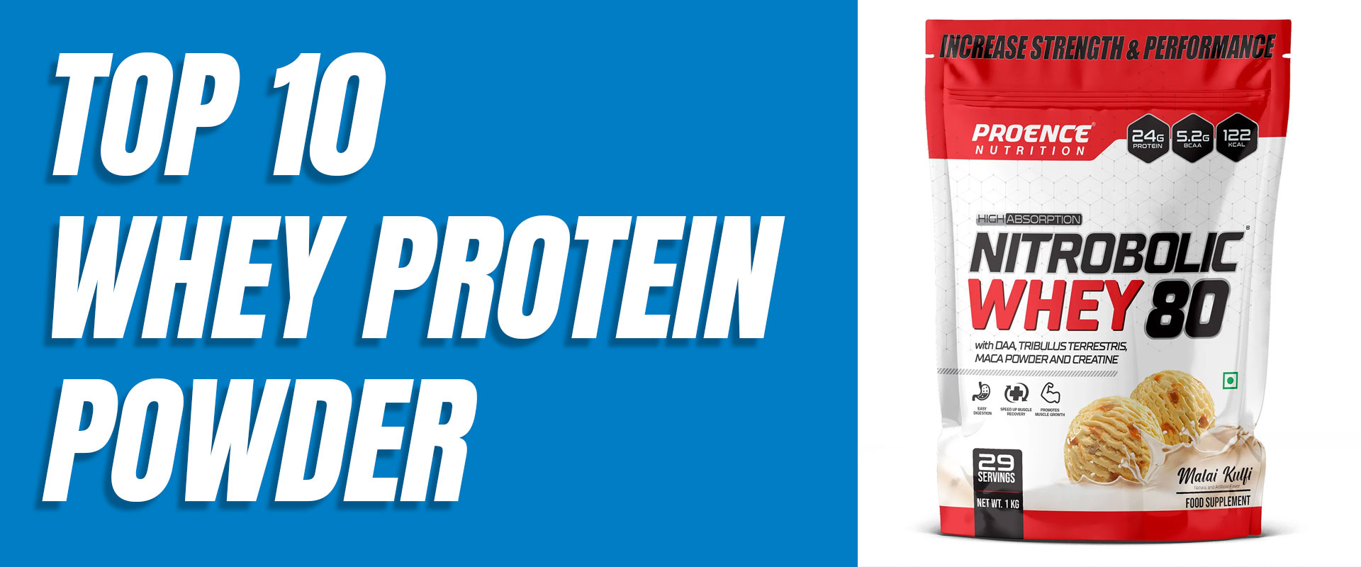 Top 10 Whey Protein Powders for Maximum Muscle Gain 2024