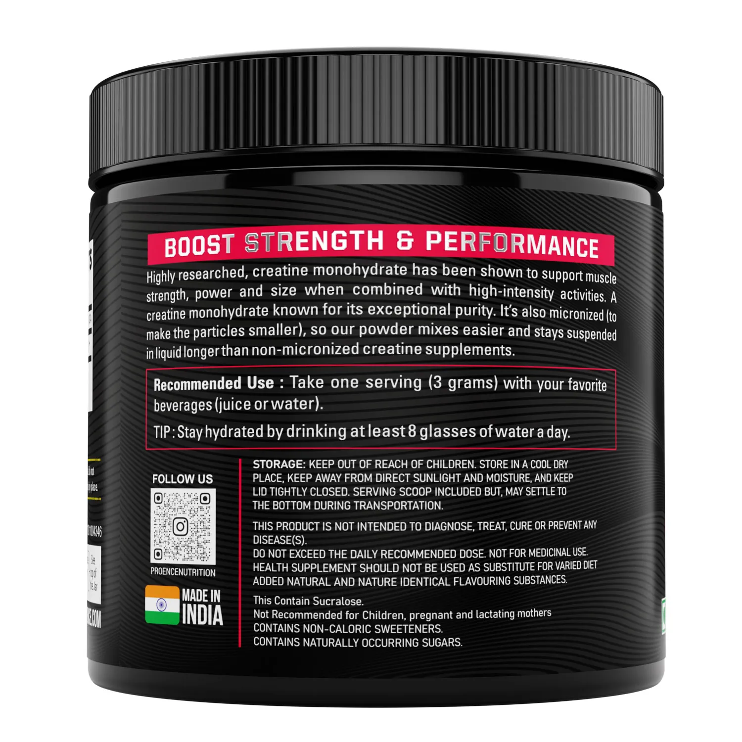 Proence Creatine Monohydrate | Pre/Post Workout Supplement Powder For Muscle Repair And Recovery