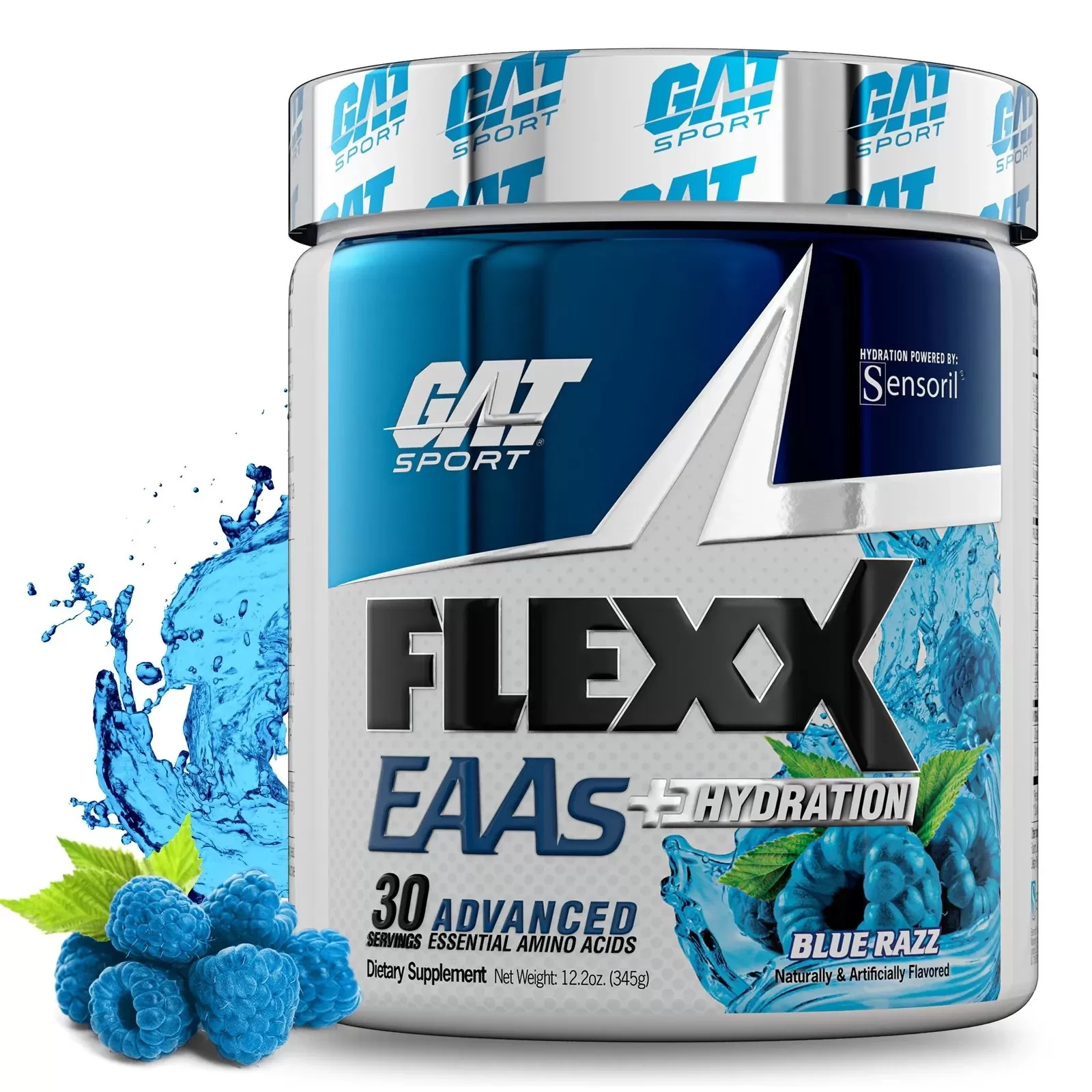 GAT Sport Flexx EAAs + Hydration, 345gm, 30 Servings - EAA Supplements -  Workout Essentials - Sports Nutrition