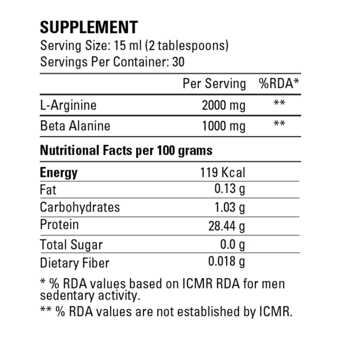 Gibbon B Arginine Amplify Nitric Oxide | Liquid 450 Ml | 30 servings